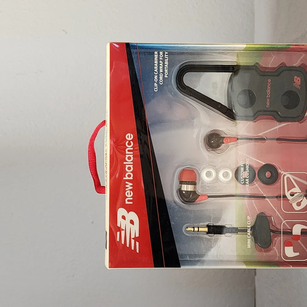 New Balance Red and Black In-Ear Sport Earbuds